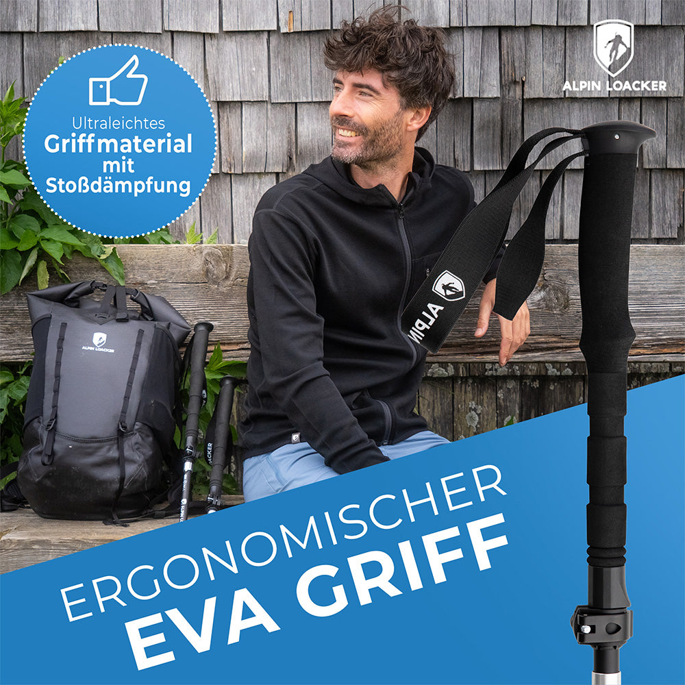 Bastoncini da trekking pieghevoli in carbonio