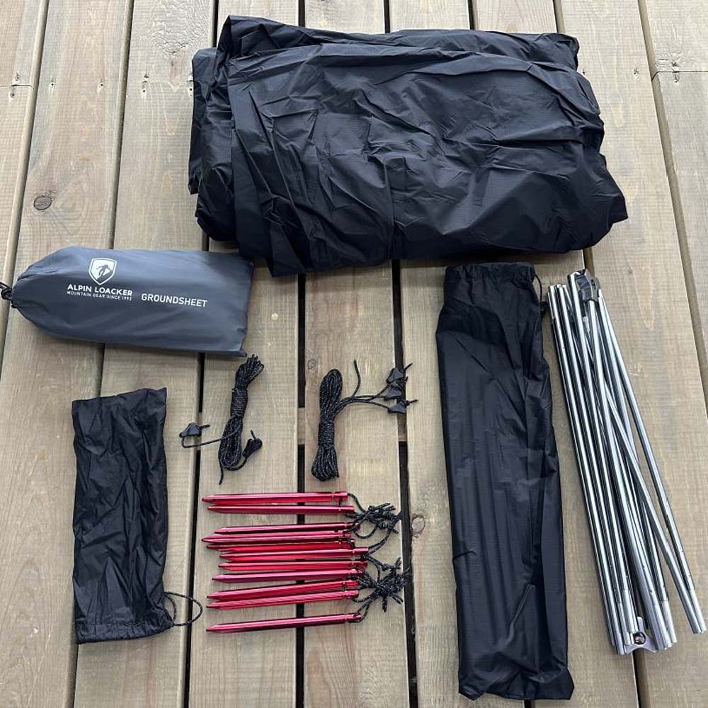 Cloud Pro Up 2 - 20D leichtes Zwei Mann Zelt: Zeltkörper, Groundsheet, Abspannleinen, Aluminium-Heringe, Zeltstangen, und Packsäcke für ultraleichtes Camping.