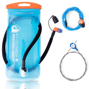 Trinkblase für Sommer + Winter: Komplettes Set mit 2.0 L Reservoir, Trinkschlauch, Ersatzschlauch und Reinigungsset. Ideal für Outdoor-Aktivitäten, ultraleicht und robust.