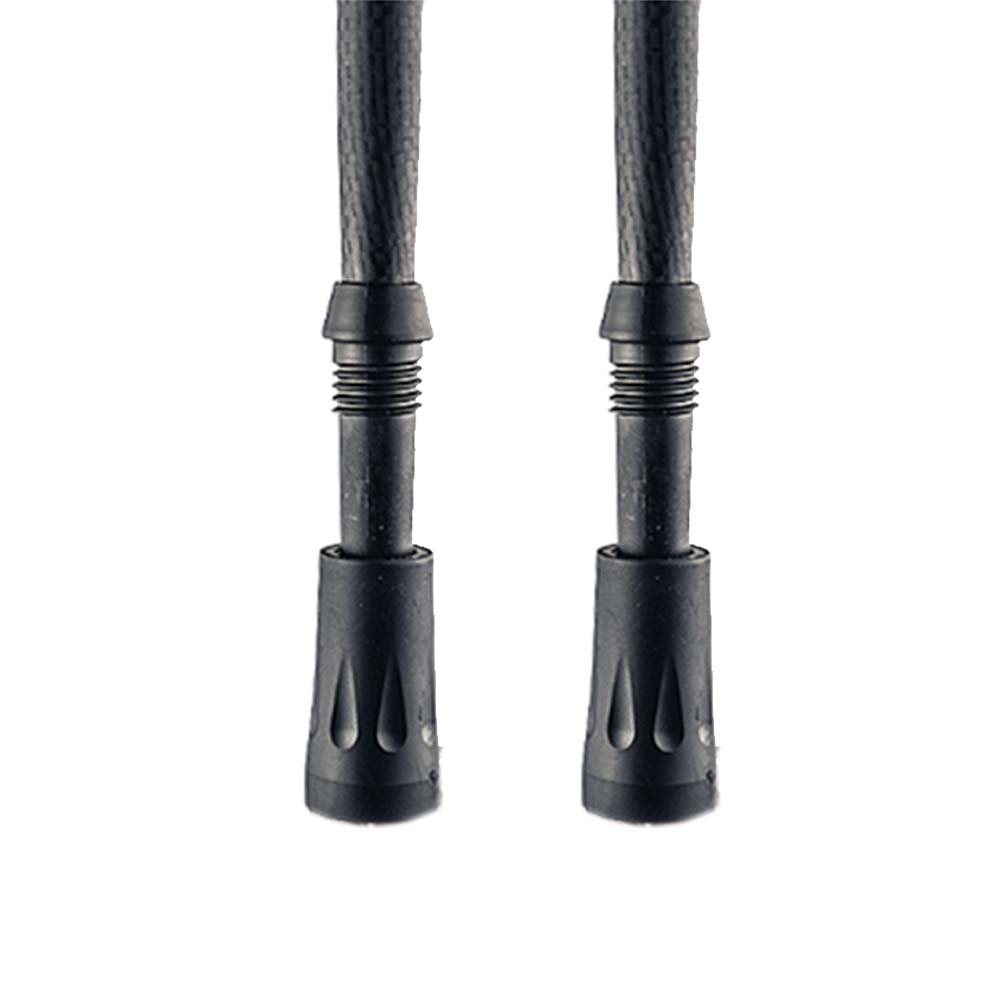Zwei robuste Gummi-Aufsätze für Wanderstöcke, ideal als Ersatz für Schnee, Schlamm, Asphalt, Wandern und Nordic Walking. Perfekte Passform für Alpin Loacker Stöcke.