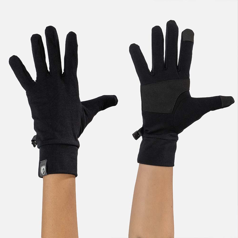 Merino Handschuhe mit Touch Funktion, formschlüssig und leicht, mit Touchspitzen für Smartphones, ideal für Outdoor-Aktivitäten, verbinden Wärme und Technik nahtlos.