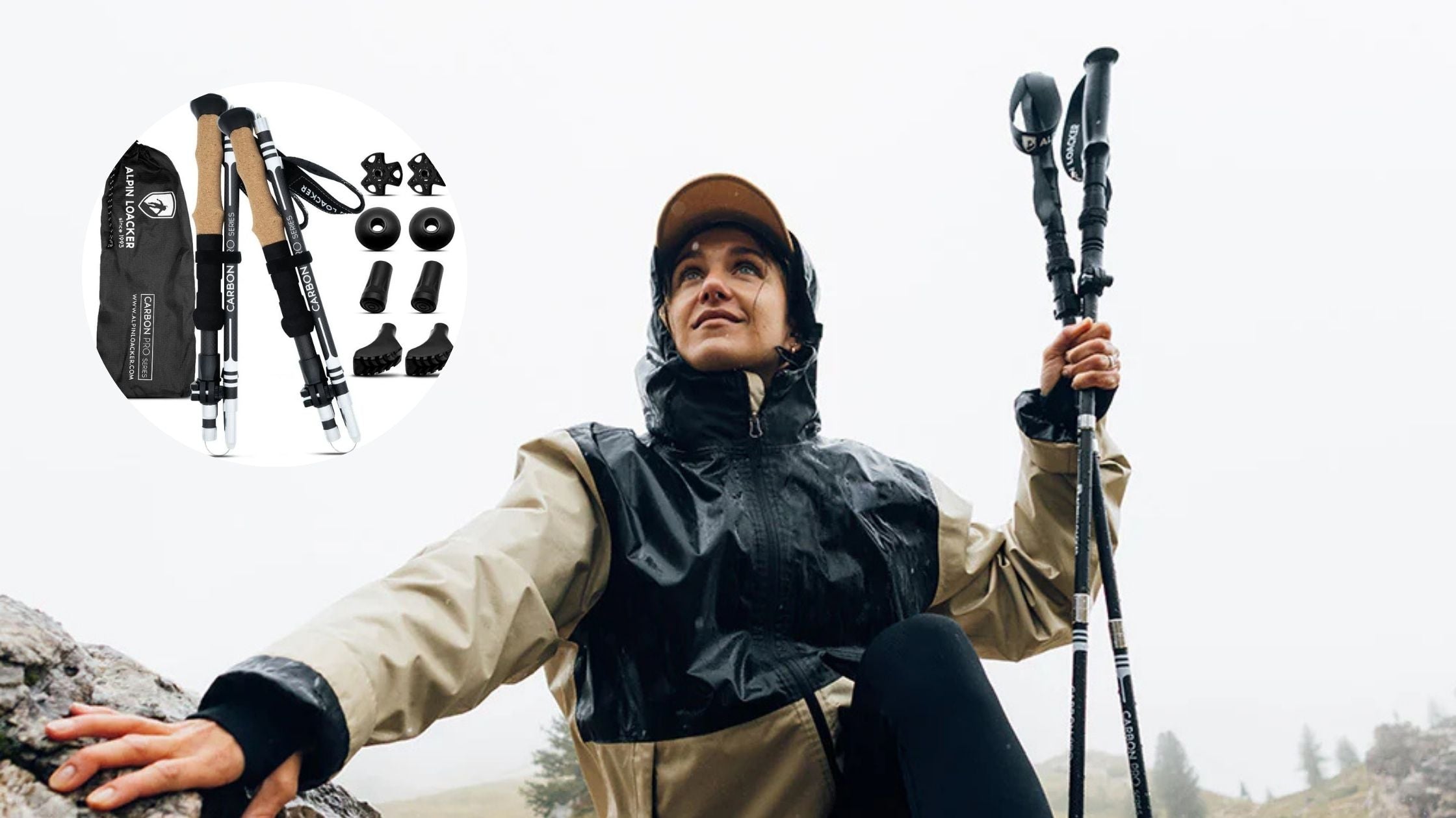 Wanderstöcke Carbon für lange Trekkingtouren und steile Aufstiege