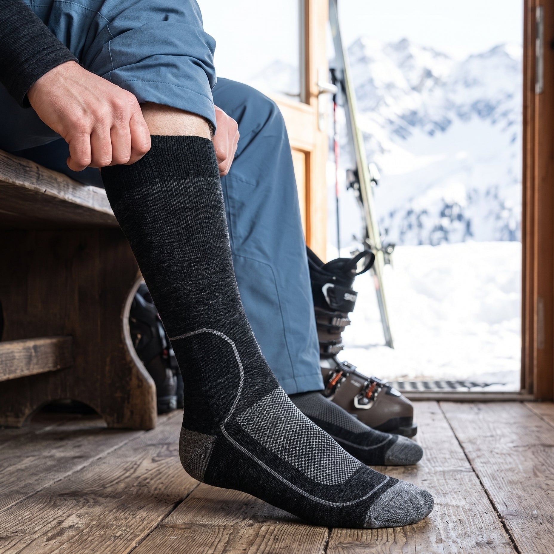 Chaussettes de ski Merino hautes homme & femme