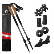 Telescopic hiking poles made of aluminum 