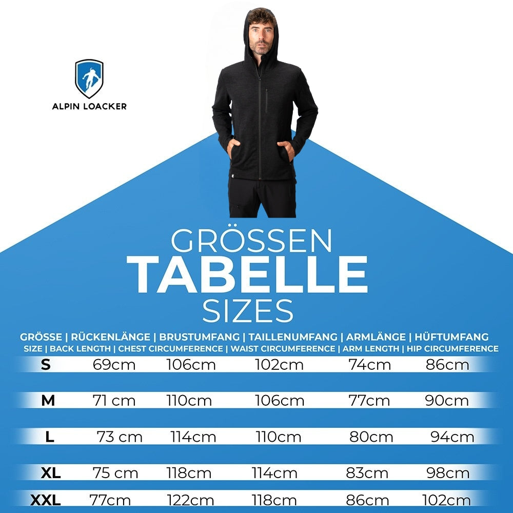 Merino Hoodie Herren - 270 g/m2