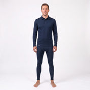 Merino Longsleeve Polo Men Set with Long Underwear