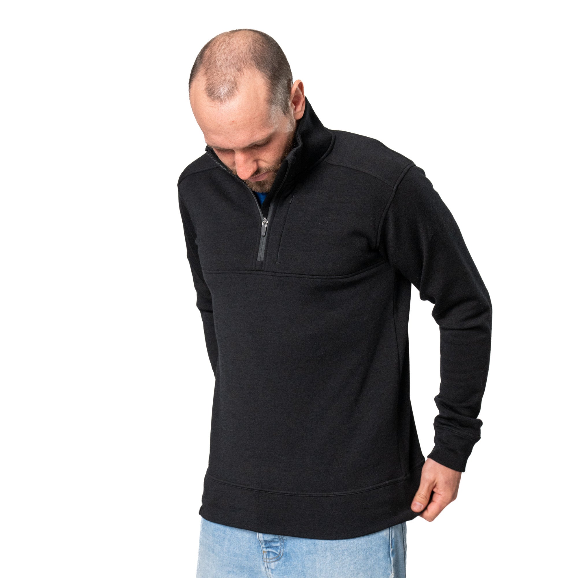 Merino 1/4 Zip Jacke Herren 280 g/m²