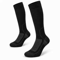 Hohe Merino Ski Socken Herren &amp; Damen - 34-37 / Schwarz
