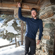 Polo à manches longues Mérinos pour homme