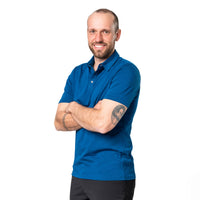 Merino Coolmax Polo T-Shirt Men's 150 g/m2 - Blue / S
