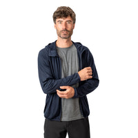 100% Merinowolle Hoodie Herren 160 g/m² - ultrafein - S / Navy