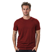 Merino Coolmax T-Shirt Herren 150 g/m2 - Rot / S