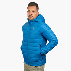 Cálida chaqueta aislante para hombre con forro de lana.