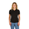 Alpin Loacker zwart poloshirt dames, merino poloshirt zwart dames