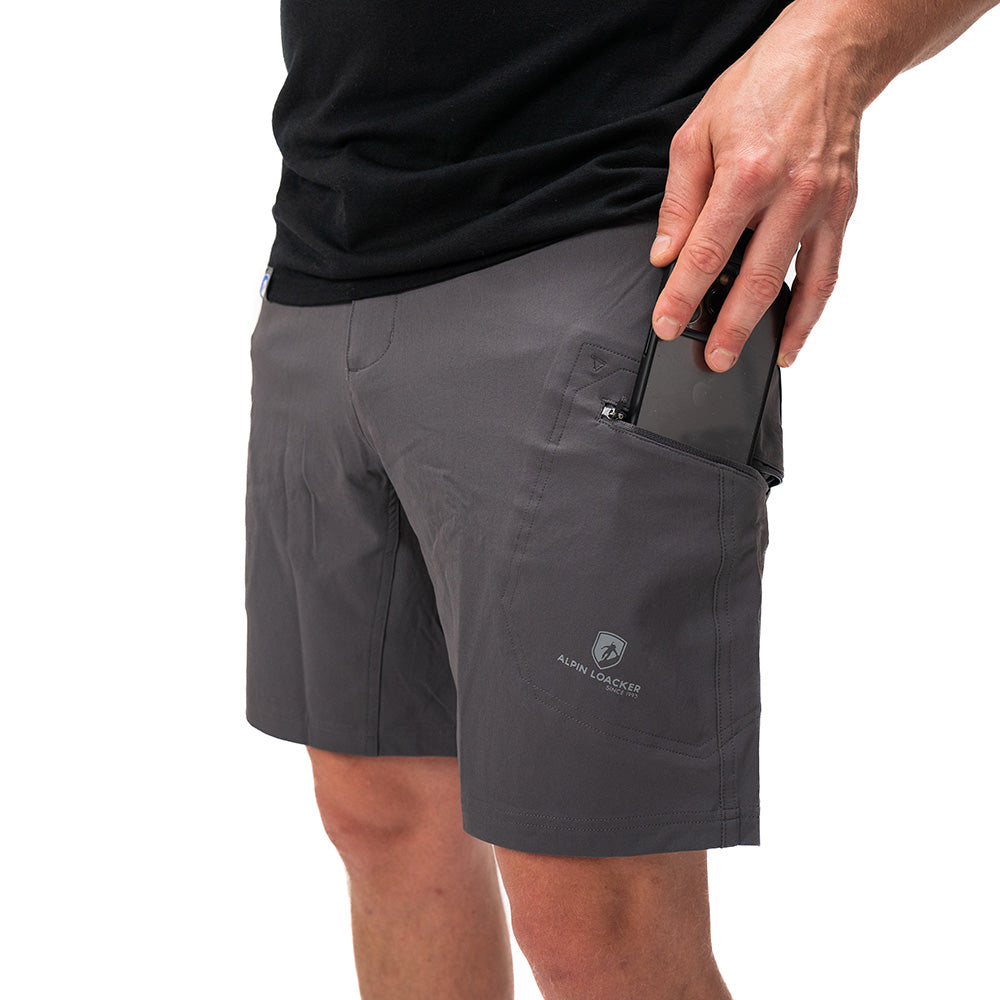 Alpin Loacker pantalones de senderismo grises impermeables