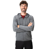 100% Merinowolle Hoodie Herren 160 g/m² - ultrafein - S / Grau