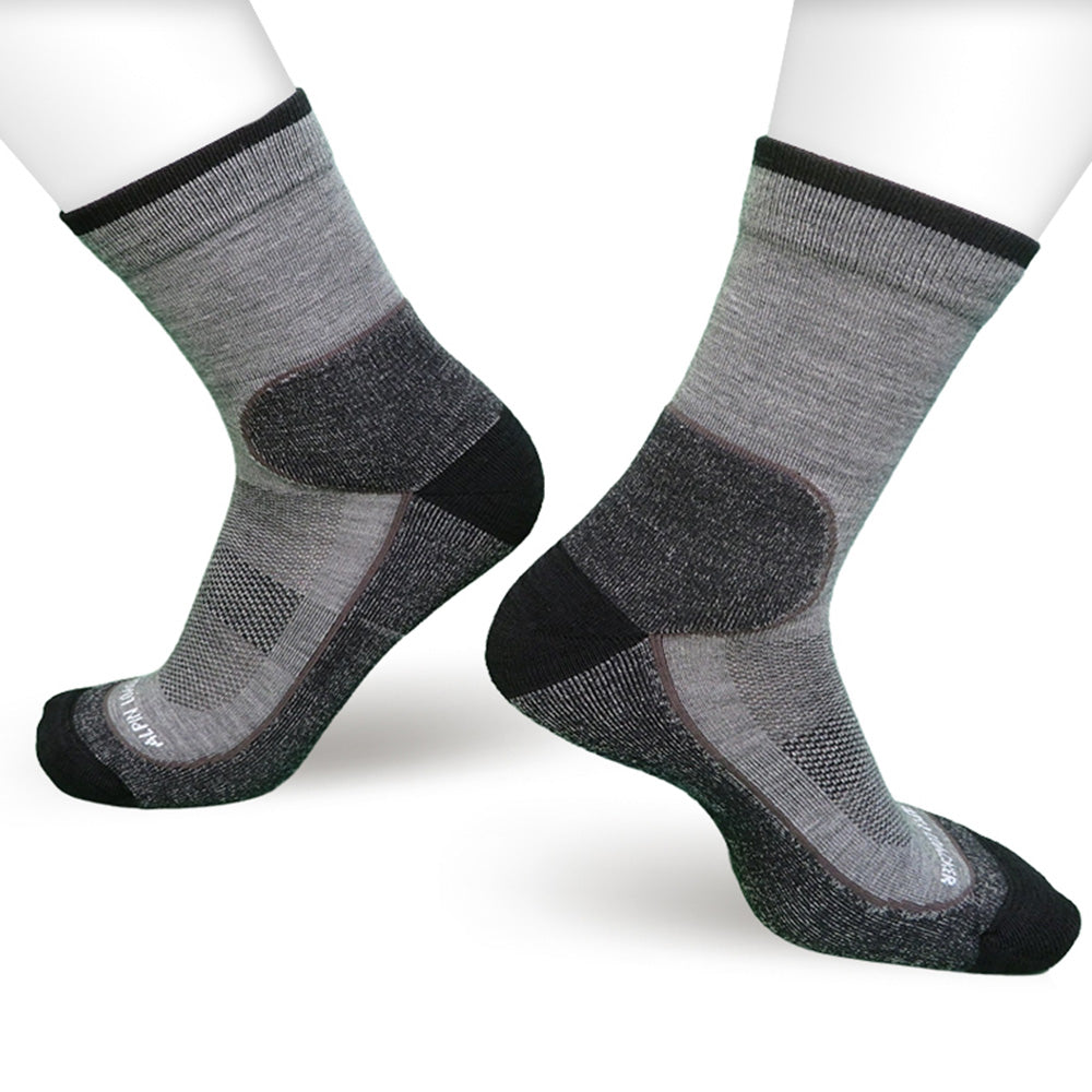 Alpin Loacker Calcetines largos de senderismo para hombre y mujer, calcetines de senderismo merino, calcetines merino para mujer