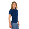 Alpine Loacker merino polo blauw dames