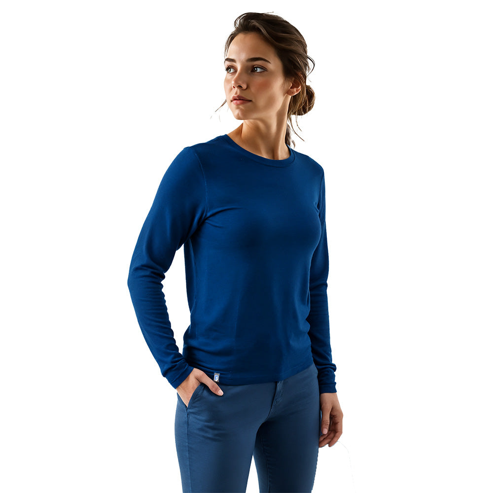 Camicia Merino a maniche lunghe da donna 150 g/m2