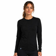 Alpin Loacker Merino Coolmax Langarmshirt Damen 150 g/m² Schwarz – Produktbild 6