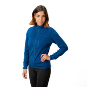 100% Merino Sport Hoodie mit Zip Damen - 230g/m2