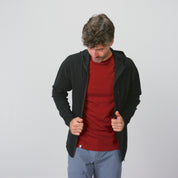 100% Merino Sport Hoody Zip Herren - 230 g/m2