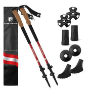 Telescopic hiking poles made of aluminum 