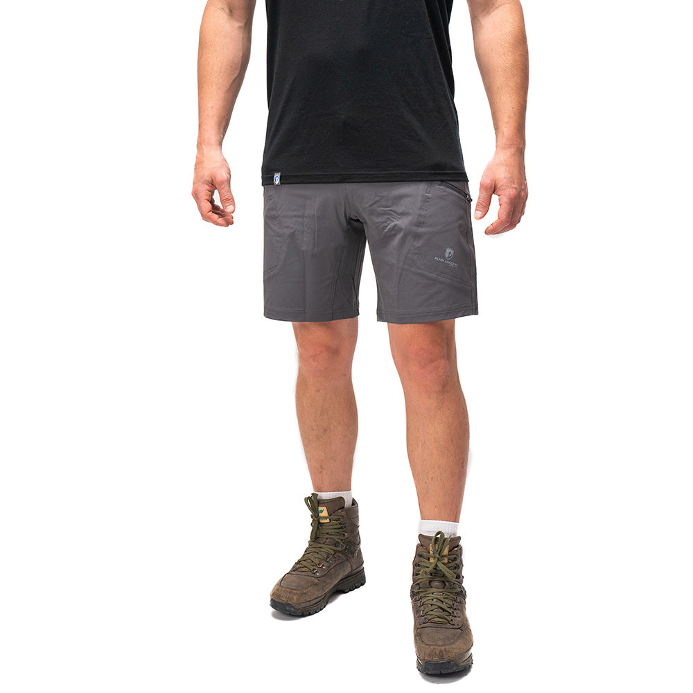 Alpin Loacker short hiking pants for men in gray