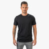ALPIN LOACKER svart lättvikts merinoskjorta för män, premium merino t-shirt för män med CORESPUN Technology, utomhussportskjorta gjord av merinoull i svart, köp merinokläder för män online