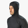 Alpin Loacker Merino long sleeve men's hoody Merino sports shirt men black, buy Merino functional clothing online