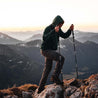 alpin loacker vandringsstavar kol för hopfällning utomhus på berget