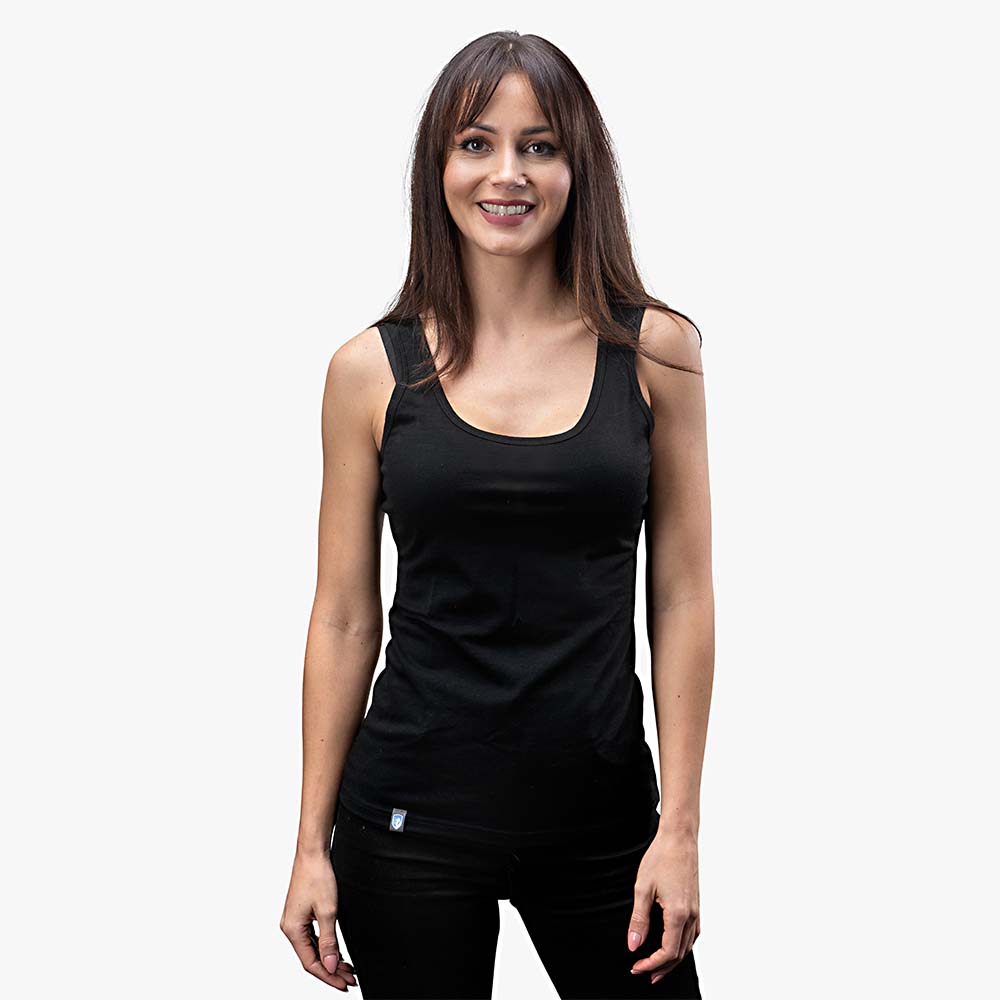 alpin loacker Camiseta sin mangas Merino mujer, camiseta interior merino negra mujer 