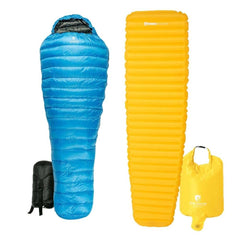 Summer ultra light sleeping bag and sleeping mat bundle