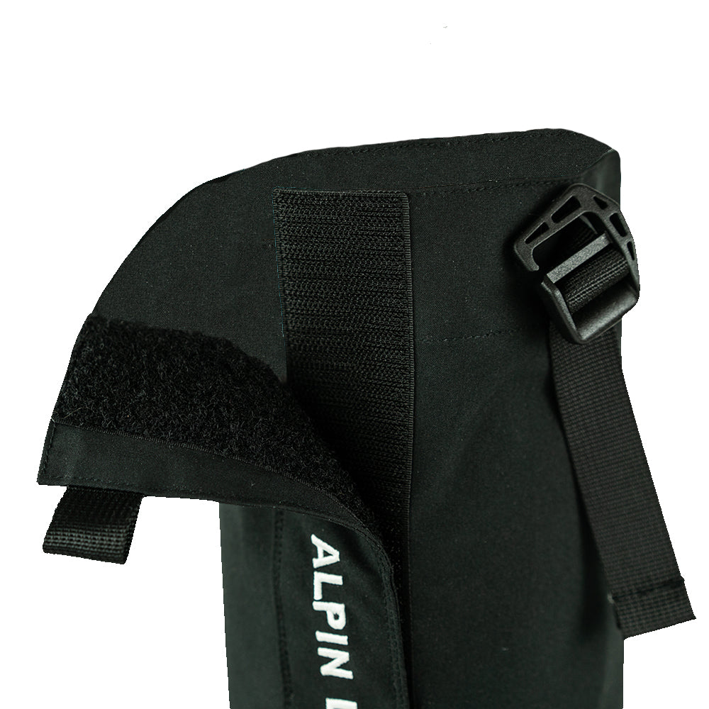 Alpin Loacker - Black gaiters extra wide Velcro fastener