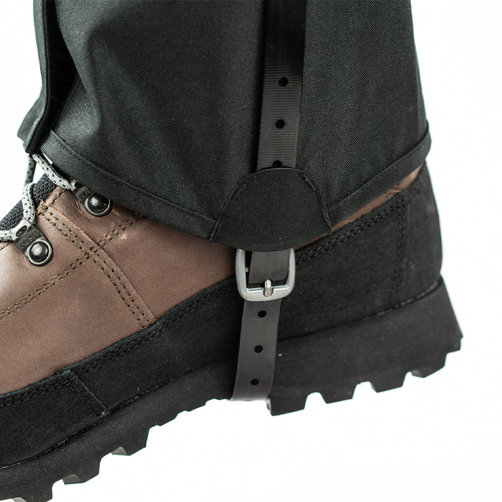 Alpin Loacker - Polainas de lluvia con cierre de correa para zapatos en negro.