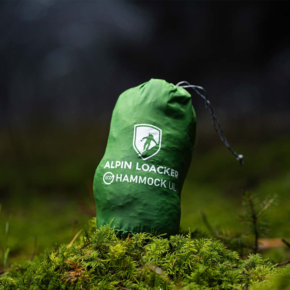 Alpin Loacker Packsack für Outdoor Hammock, Grüne leichte Outdoor Hängematte zum Wander