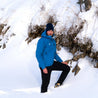 Alpin Loacker 3 Layers regenjas ski touring jack in blauw