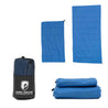 Blauwe lichtgewicht microvezelhanddoek voor buiten - Alpin Loacker