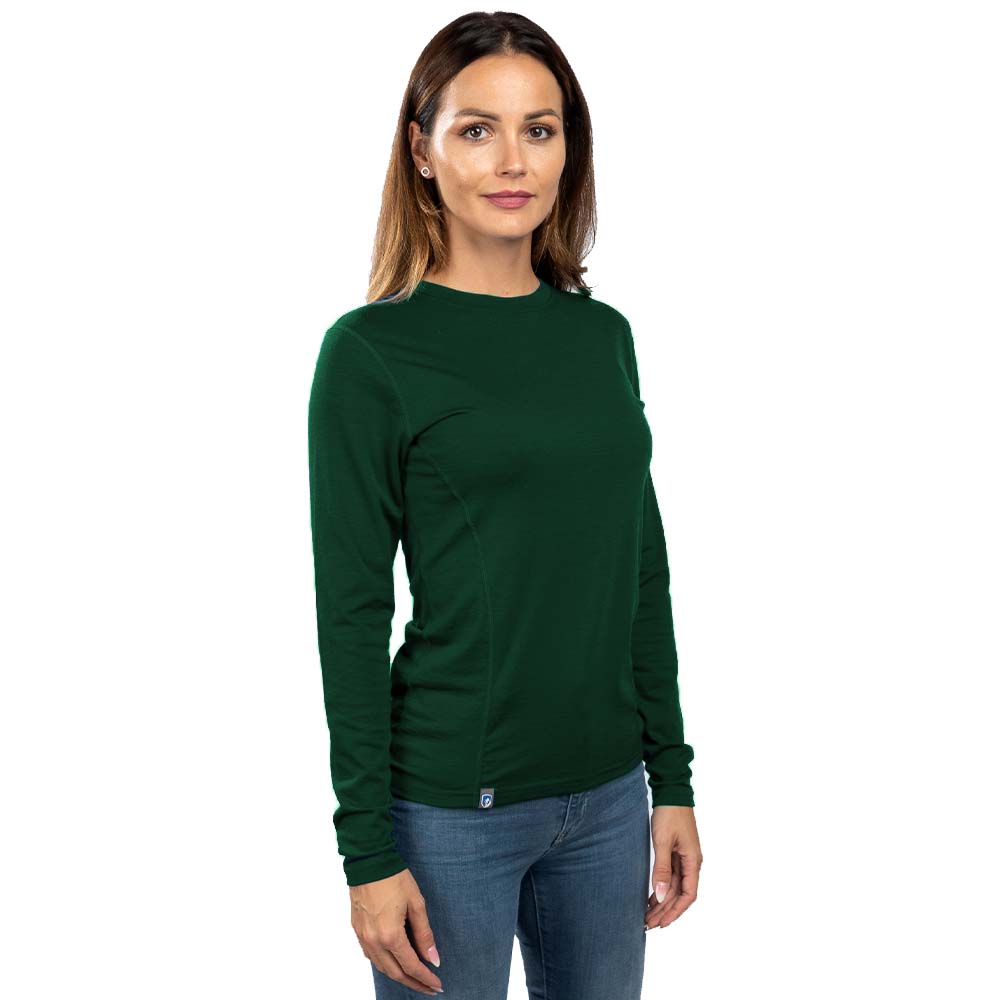 Camisa verde oscuro Merino para mujeres Alpin Loacker