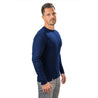 Alpin Loacker Camisa funcional Merino azul para hombres de manga larga, camisa de manga larga Merino hecha de lana Merino al 100%, ropa funcional térmica hecha de Alpin Loacker