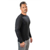 Gray merino wool long-sleeved shirt for men, merino functional underwear made from 100% merino wool, buy merino clothing for men online