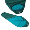Alpin Loacker blau grüner Synthetik Schlafsack, Outdoor Schlafsack ultraleicht 