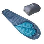 UL Down Pro 3 Daunenschlafsack, ideal für Outdoor-Abenteuer, zeigt innovatives Design mit leichtem, kompaktem Packmaß. Enthält Reißverschluss und Logo-Detail, perfekt für Mehrtagestouren.